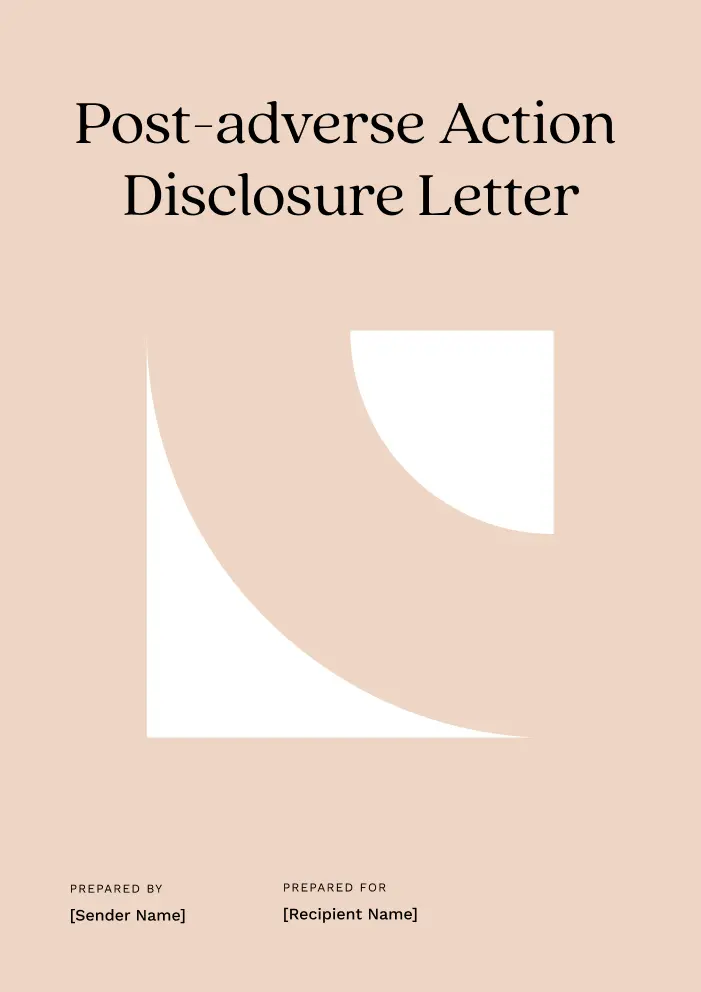 Free Preadverse Action Disclosure Letter Template LegalZoom